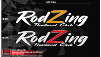 สติ๊กเกอร์กระจกหลังสะท้อนแสง 3m แท้ คำว่า Rod Zing Thailand Club (เปลี่ยนคำได้แจ้งในช่องแชท)