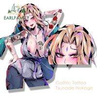 EARLFAMILY Ahegao Tsunade Hokage Fanart สติกเกอร์ติดรถยนต์รูปหัวใจ Waifu Peeker Decal JDM รอยสักกอธิคสติ๊กเกอร์กราฟฟิตีผู้หญิง