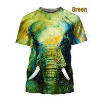 2023 new2023 Summer Fashion 3D Printed T-shirt Animal Funny Elephant T-shirt Cool Mens Shirt