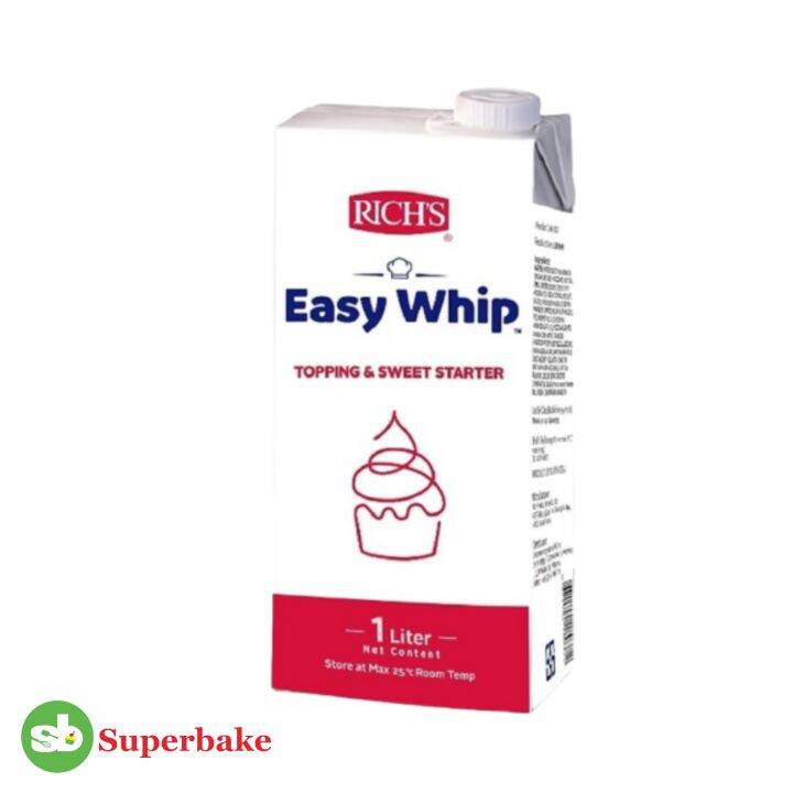Rich's Easy Whip topping & sweet starter 1L Lazada PH