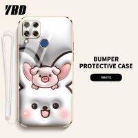 YBD เคส3D ใหม่สำหรับ OPPO Realme C15 C12 C25 C25S Narzo 20 30A 50A เคสลายการ์ตูนน่ารักคู่เคสนิ่มกรณีโทรศัพท์รูปแบบเคลื่อนไหว