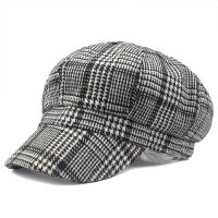 [YARBUU] New Wool Blend Newsboy Cap High Quality women Octagonal Hat Beret retro plaid for men and women Boina drop shipping