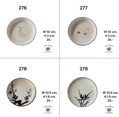 จานเซรามิค 10-15 cm. (276-300)