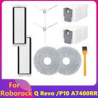 【LZ】☂✉☂  Robô Aspirador Acessórios Kit Peças Escovas Laterais Filtro Sacos De Pó Mop Pad Roborock Q Revo P10 A7400RR 9pcs