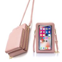 COD KKW MALL Touch Screen Mobile Phone Bag Women Sling Bag Female Phone Pouch Fashion PU Leather Handphone Bag Small Phone Wallet