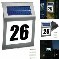 200LM LED Solar House Number Plaque Light  Motion Sensor Lights Address Number for Home Garden Door Solar Lamp Lighting Outdoor Lighting