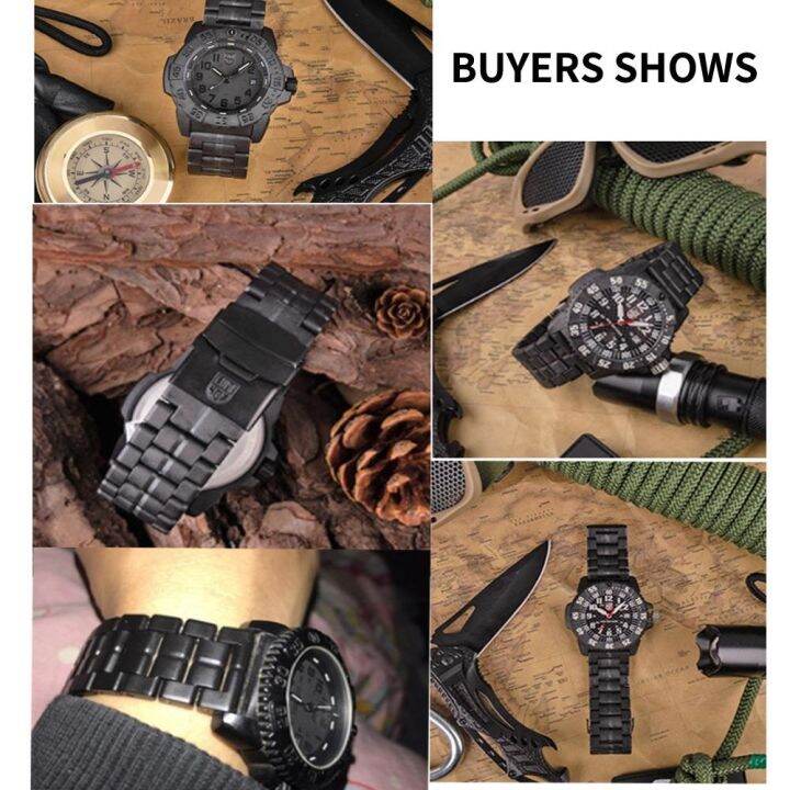 สายไฟเบอร์พลาสติก-23-มม-สายกันน้ำสำหรับนาฬิกา-luminox-mens-military-3051-3160-3080-6402-สายกันน้ำกีฬา