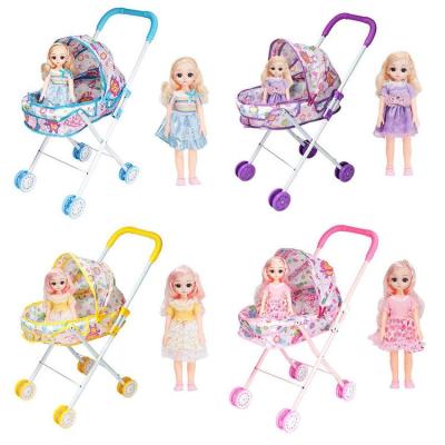 Baby Stroller for Dolls Realistic Folding Baby Doll Stroller Set Nuturing and Role Play Baby Doll Crib Baby Doll Accessories latest