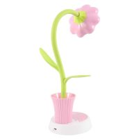 Creative Table Lamp LED Touch Sunflower Holder Kids Reading Desk Light USB Rechargeable Learning Eye Protection Night Light