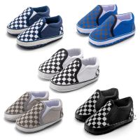 【hot sale】 ♘☞ C19 Newborn baby shoes boys and girls soft soles cotton soft casual sports walking baby shoes classical plaid