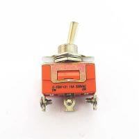 1PCS E-TEN1121 15A 250VAC 3PIN ON-ON Toggle switch Rocker switch The power switch micro switch Orange Electrical Circuitry  Parts