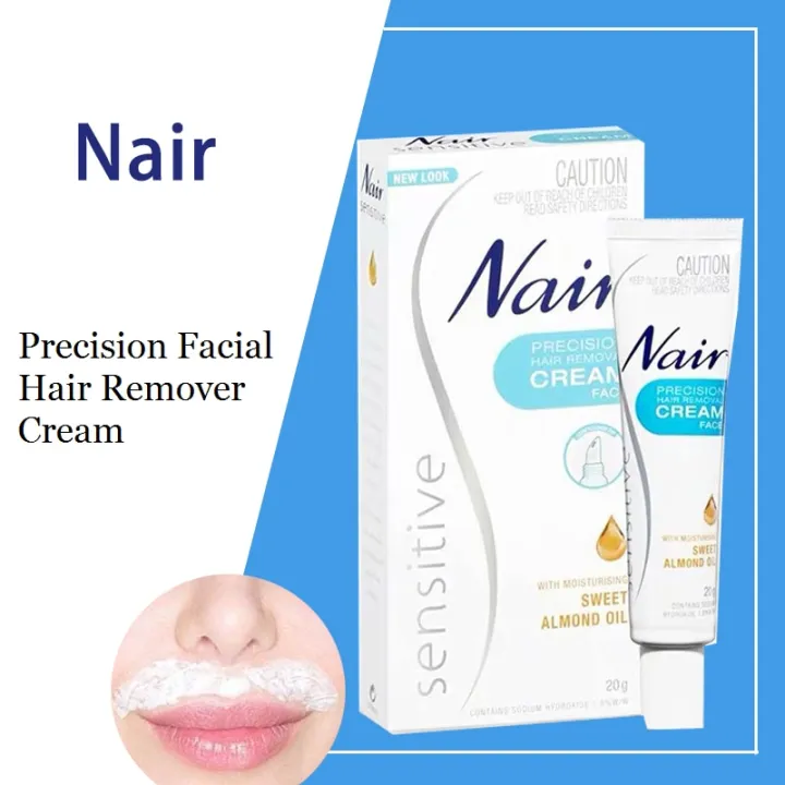 Australia Nair Precision Facial Hair Remover Cream 20G Remove Unwanted Hair From Upper Lip Chin