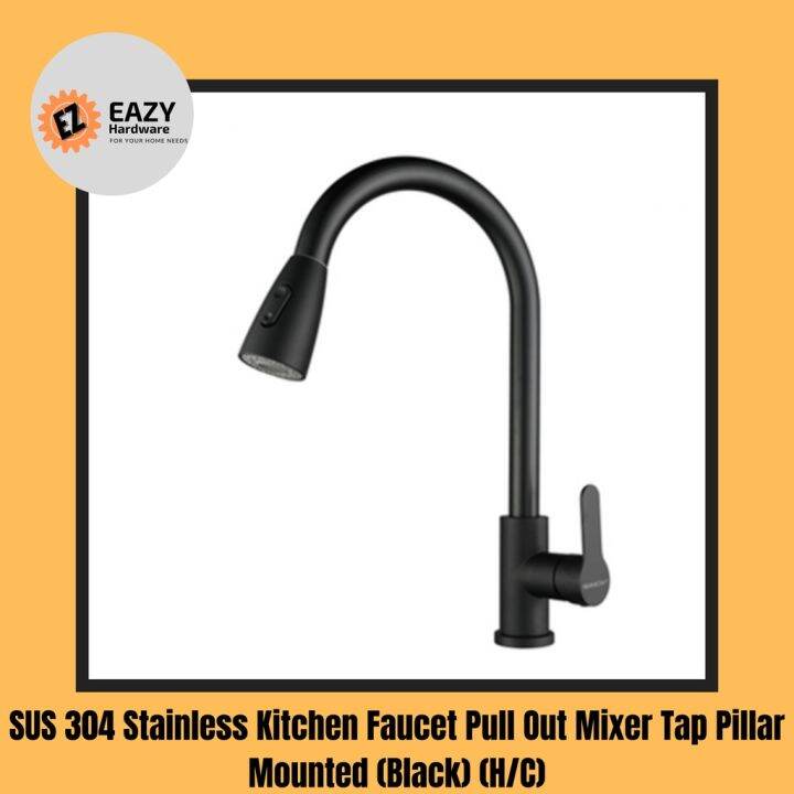 Best SUS 304 Stainless Kitchen Faucet Pull Out Mixer Tap Pillar Mounted