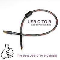 【HOT SALE】 System Zone สาย USB ชุบเงินเป็น B USB แบ่งประเภท C ถึง B สายข้อมูลเสียง5N DAC โทรศัพท์มือถือ Thunderbolt Bolt USB DAC