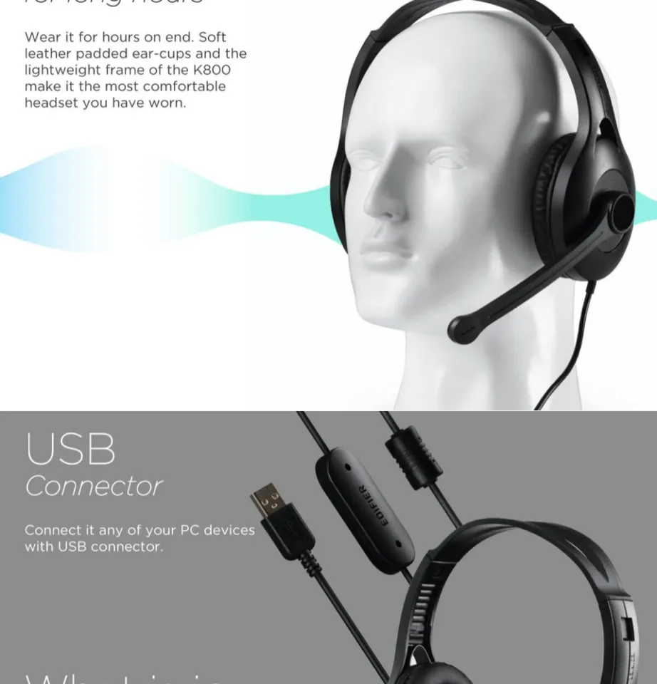 Edifier k800 usb online headset specs