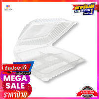 เอโร่ กล่องฝาพับPP 3 ช่อง 1100 มล. x 25 กล่องaro Clamshell 3 Part PP Food Box 1100 Ml x 25 Boxes