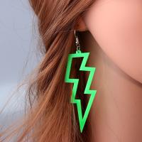 【YF】¤☸  6Color Dangle Drop Earrings for Exaggerated Fluorescent Lightning Earring Bar Jewelry