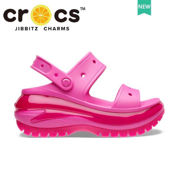 hexihsy Crocs for women Mega Crush Sandal Clog-Red color 光轮凉鞋