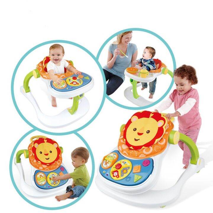 4 in 1 multifunctional best sale entertainer lion baby walker