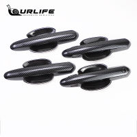 Carbon fiber Chrome Door Handle Cover Door bowl Car Accessories Stickers Trim Set For Toyota Highlander XU70 2020 2021 2022