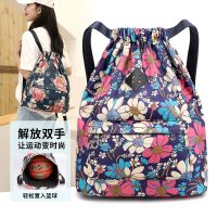 [COD] Printed backpack womens large capacity middle-aged mothers bag travel drawstring pocket leisure ladies