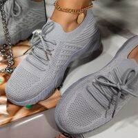 Women wedge Walking Shoes mesh Sock Sneakers Breathe Comfort Nursing Light Soft jogging trainers Casual Loafers Non-Slip summer