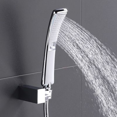 High Quality Bathroom Square ABS in Chrome Bathroom High Pressure Hand Shower Set With Shower &amp; Hose Bathroom Accessories  by Hs2023