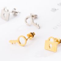 New Romantic Small Gold Silver Color Star Moon Lovely Heart Shape Stud Earrings Women Stainless Steel Ear Stud Girlfriend Gifts