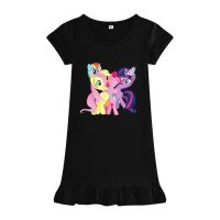 COD SDFGERGERTER My Little Pony Cartoon Casual Pajamas for Kids / Fashion Dress Girls Clothes Baby Short Sleeve Night Dress