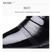 ☞รองเท้าอย่างเป็นทางการ รองเท้าบูท Leather Shoes Men Casual Black Shoes British Style Men Oxfords Shoes