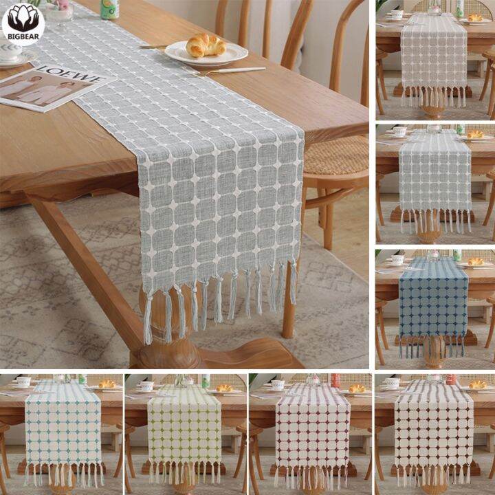 Cotton and Linen Modern Table Runner Cloth 4 seater 6 seater 8 seater