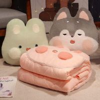 Pillow Quilt Pillow Covers Dual-Use Kandy Thickening Folded Car Carrying Pillow Is Office Nap 【AUG】