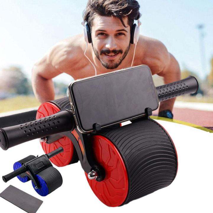 belly-wheel-kneeling-pad-automatic-rebound-abdominal-for-fitness-wheel-muscle-o6l4