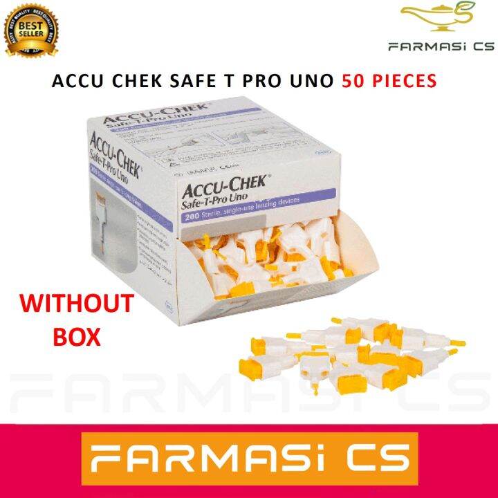 AccuCheck SafeTPro UNO 50 Pieces EXP02/2027 Without Box [ sterile, single use lancing