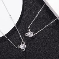 Korean Zircon Planet Star Choker Necklace for Women Clavicle Chain Heart Flower Bowknot ECG Cherry Pendant Wedding Jewelry Gifts