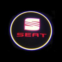 1คู่ SEAT LED ประตูไฟรถยนต์แสงเลเซอร์เงาโลโก้ สำหรับ Seat Alhambra / Exeo โปรเจคเตอร์ เช็ต2ชิ้น / ติดตั้งง่าย / จัดส่งด่วน / Courtesy door shadow TUNING lights