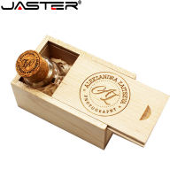 JASTER Glass Drift Bottle With Cork USB Flash Drive (Transparent) Pendrive 4GB 8GB 16GB 32GB 64GB 128GB Fashion Current Gift