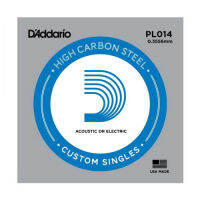 Daddario สายกีต้าร์ สายปลีก ขนาด 0.014 Plain Single String 0.014 รุ่น PL-014 (Pack of 5)