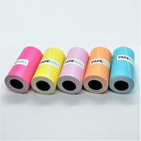 6 Color Sticker Thermal Paper Roll 57mm for Mini Portable Printer Label Receipt Photo Paper Safe Free BPA Smooth Printing Fax Paper Rolls