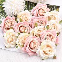 30pcs 6-7cm White Rose Artificial Silk Flower Heads Decorative Scrapbooking Home Wedding Birthday Decoration Fake Rose Flowers