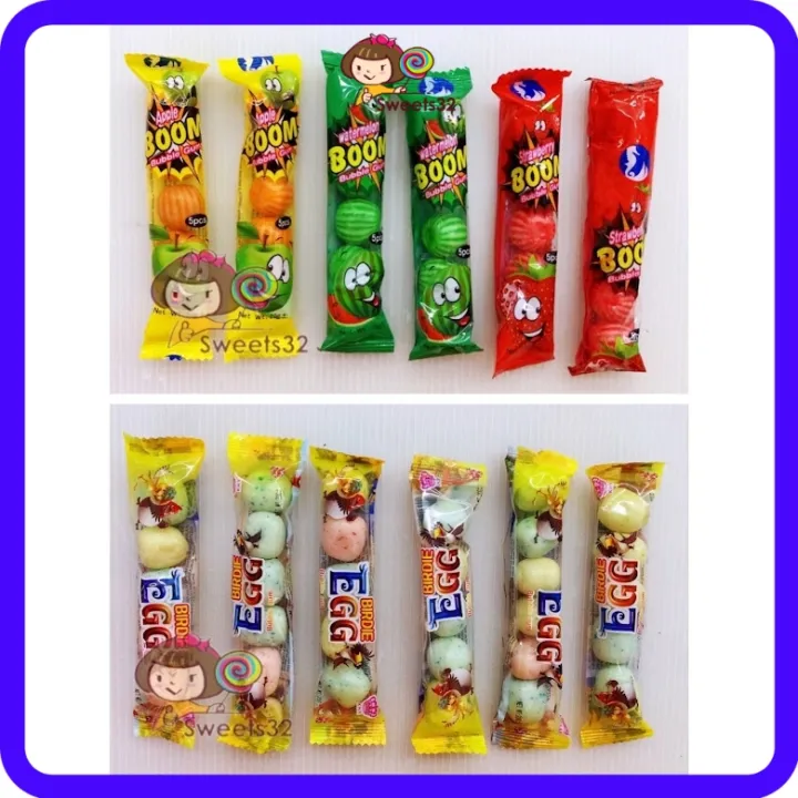 [ 6pcs / pack ] Watermelon Boom Bubble Gum / Birdie Egg Bubble Gum