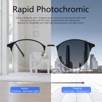 Discoloration Anti-blue Glasses Men Women Progressive Multifocal Anti Blue Light Flexible Fashion Glasses Metal Frame Sunglass