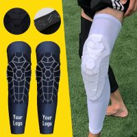 2Pcs Honeycomb Anti-Collision Knee Pads Extended Long Mountaineering Shin Men Women Football Training Basketball Brace