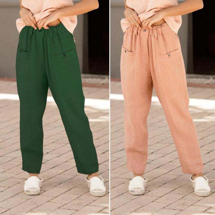 breathable-classic-button-big-pockets-casual-long-pants-buttons-fly-lady-slacks-mid-rise-female-clothing