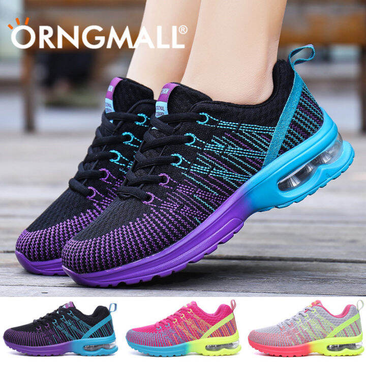 orngmall-35-42รองเท้าผ้าใบสตรีใหม่แผ่นรองรองเท้าวิ่งอากาศกลางแจ้งรองเท้าตาข่ายระบายอากาศรองเท้าวิ่งรองเท้าผ้าใบแบบนุ่มอากาศสบายคุณภาพสูงกีฬารองเท้าผ้าใบแฟชั่นรองเท้าวิ่งลำลอง