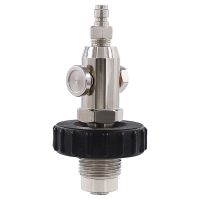 PCP Stainless 300Bar Din Valve with Quick Fitting Black