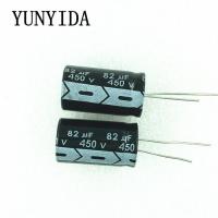 2PCS  82uf 450V  Aluminum Electrolytic Capacitor  18*30mm Electrical Circuitry Parts