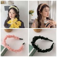 【CC】 Fashion Organza Bezel Hair Bands for Color Wrinkled Hoop Headband New Accessories