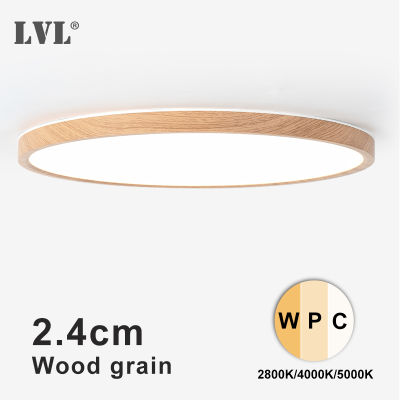 Modern LED Ceiling Light Wood Grain Golden One Light with 3 Colors Home Lighing Kitchen Bedroom Bathroom Surface Ceiling Lamp