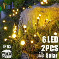 Vimite LED ไฟแต่งสวนโซล่า ไฟคริสต์มาส ไฟตกแต่งโซล่าเซลล์ Solar Swing Garden Light Outdoor Waterproof Christmas Lights Color Changing Floor Firefly โคมไฟสนามหญ้า Garden Light for Patio Yard House